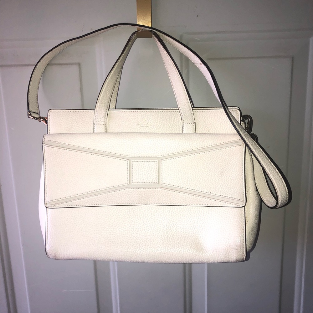 Kate Spade ivory leather crossbody bag